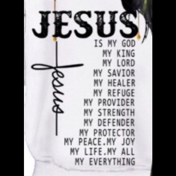 LION & JESUS On The Cross WVerse Long Sleeve kangaroo Pocket Hoodie Pullover - Picture 3 of 5